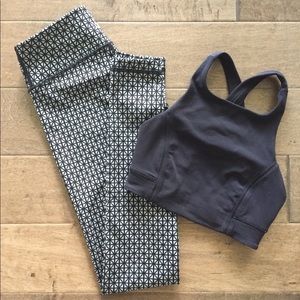 Lululemon Wunder Under Leggings and Sports Bra Set